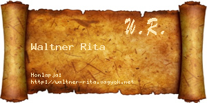 Waltner Rita névjegykártya